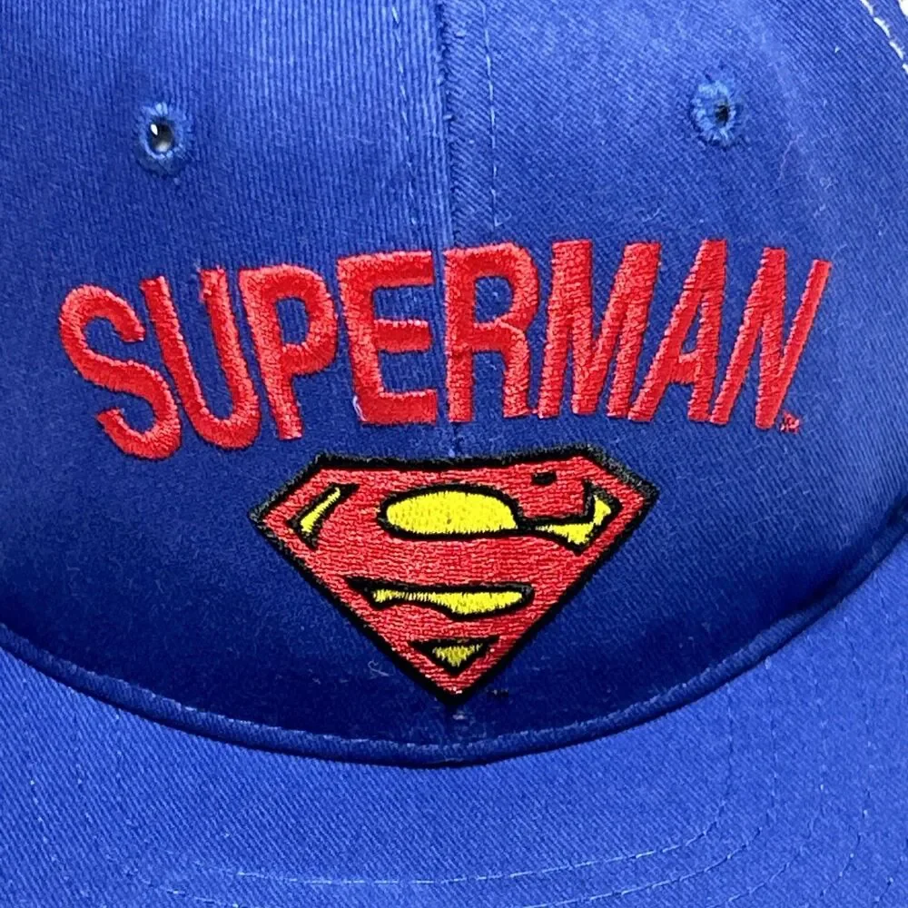 Superman Six Flags Youth Hat Snapback Embroidered Adjustable Ball Cap Baseball